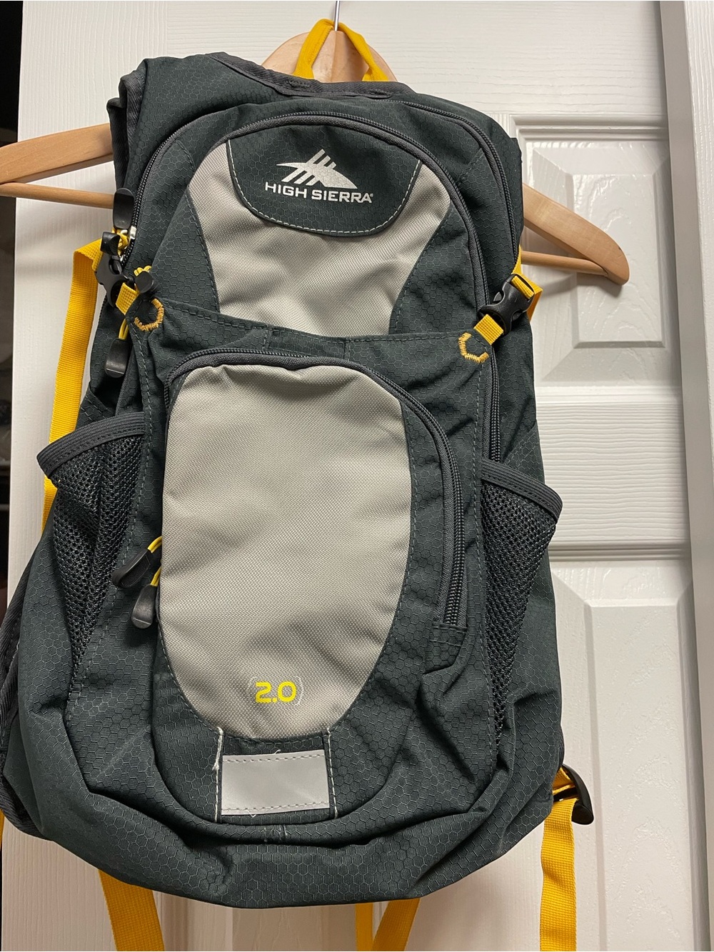 High Sierra Black & Gray Hiking/Everyday Backpack with Yellow Accents